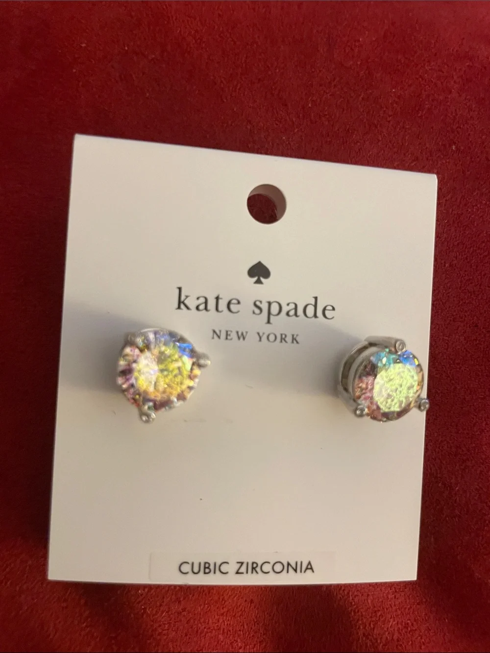 kate spade Cubic Zirconia Crystal Stud Earrings NWT